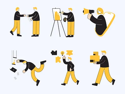 Dynamic Business & Tech Modern Vector Character design graphic design illustration vector art vexel art