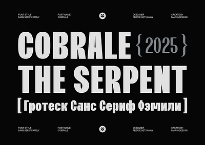 COBRALE Font branding corporate cyrillic font design display font font fontidea fonts graphic design headline lettering logotype modern poster sans serif type design type foundry typeface typography visual identity
