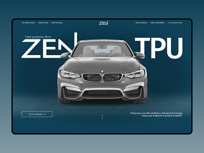 ZenTPU — Modern Website Concept for Automotive Films automotive carwebsite design digitaldesign dribbble figmadesign landingpage minimaldesign modernwebdesign ui uidesign ux uxdesign visualidentity webdesign