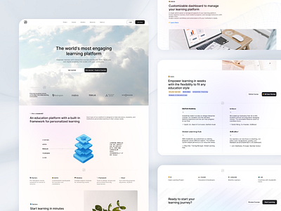 AcademIQ – Modern Learning Platform Online Education button card clean design concept design cta dashboard design trends edu tech education design exploration design hero section illustration landing page learning platform logo minimalist saas design ui design web design web3