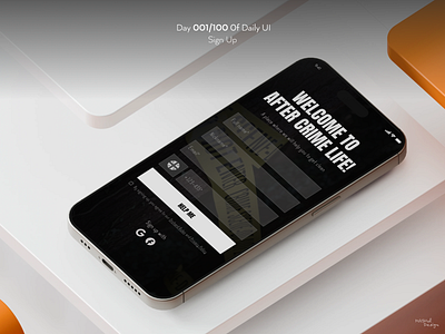 Sign up screen - Daily UI 001 app dailyui graphic design mobiel true crime ui
