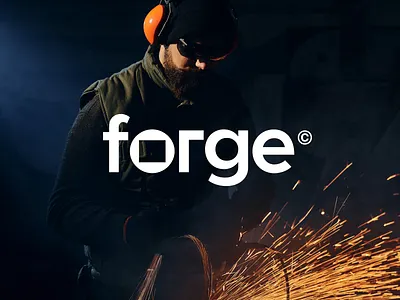 Forge - Construction logo brand identity design branding branding design construction construction logo custom wordmark designlogo graphic design illustrator logo wordmark