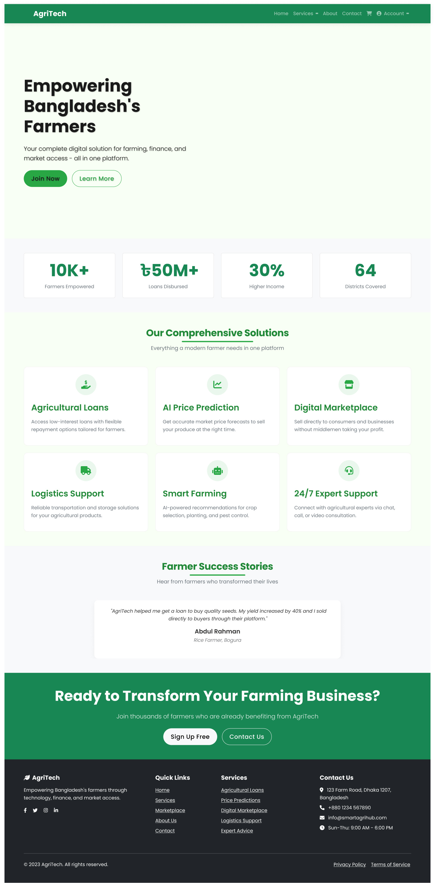 AgroTech: A Unified Digital Platform for Empowering Smallholder branding design uiux ux