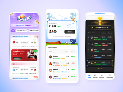 Fantasy Game App ball baseball bat betting cricket fantasy fantasy app football gainer gaming hot ipl leaderbboard matches money players portfolio ranking sports stadium