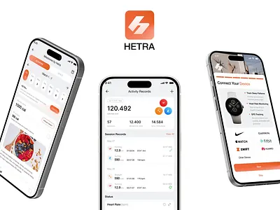 HETRA: Your Playful Pocket Coach for a Healthier You activitytracker ai aiassistant appinterface apps branding dashboardui fitnessapp graphic design health logo motion graphics personalhealth planner productdesign sport ui workoutplanner