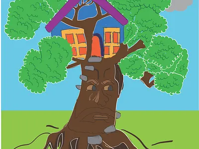 Illustration- Treehouse environment design ilustrations scenic design