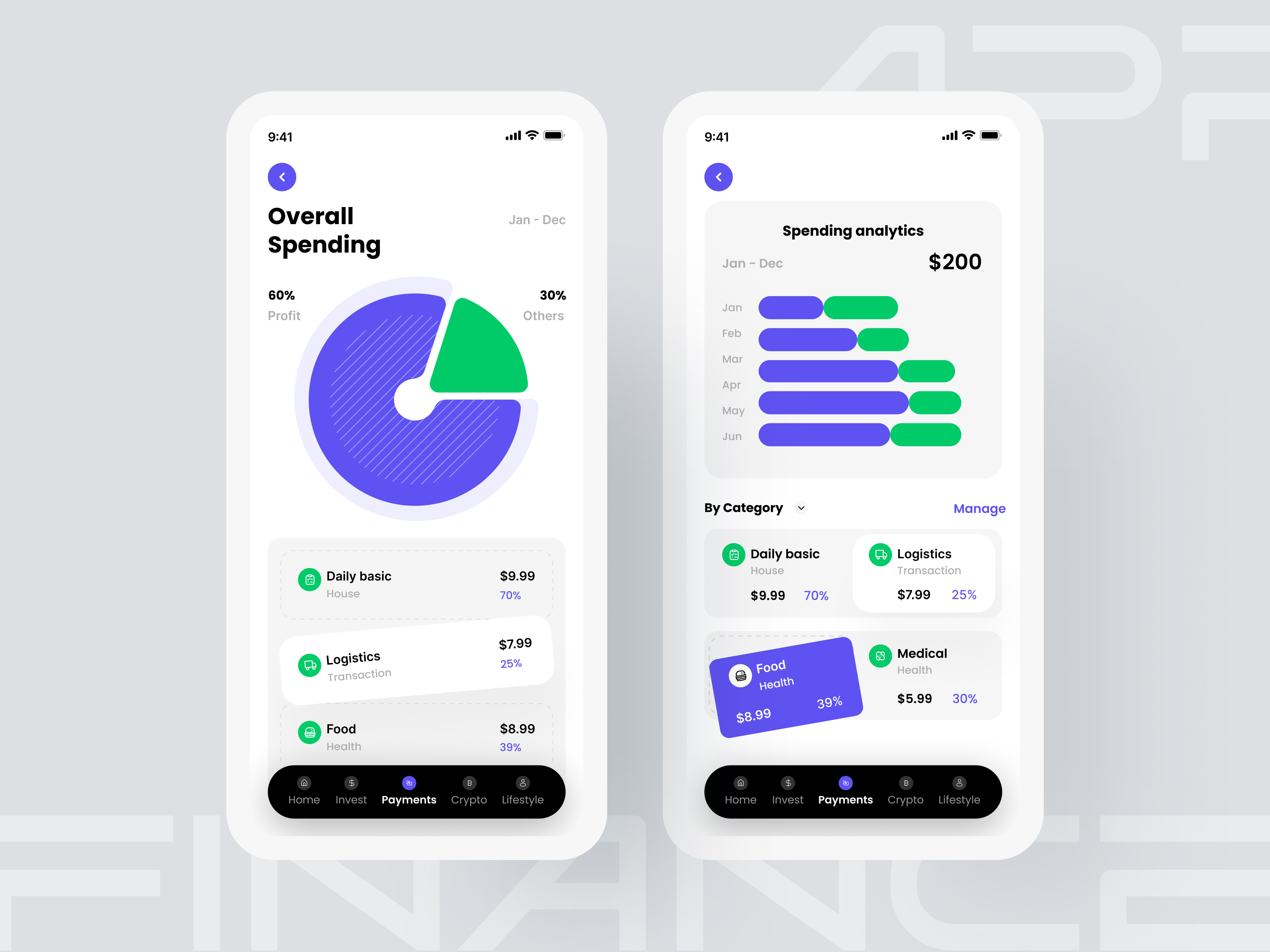 Personal Banking & Finance App UI app banking app clean design clean ui crypto finance app ui fintech fintech service mobile mobile app money app money management money transfer personal banking ui uiux web design website