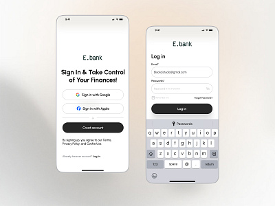 Login Page - Banking App app app design banking design input field log in login mobile app onboarding register sign in sign up splash screen ui ux