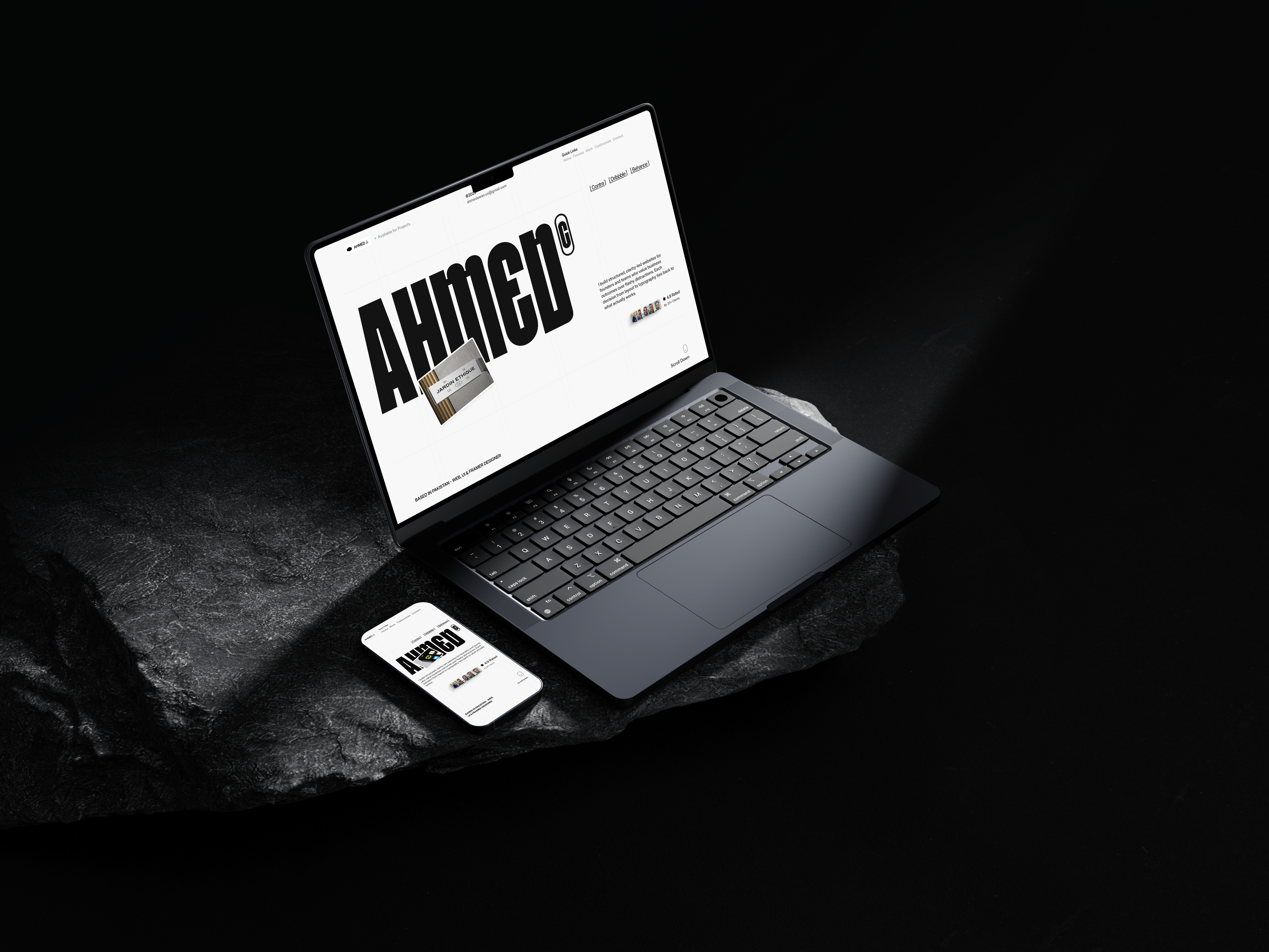 Portfolio Website Design clean design design framer landing page portfolio ui ui design web design website design