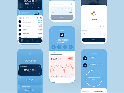 Crypto Wallet & Exchange App android android app app app design crypto crypto app crypto wallet defi design ios app ios design mobile mobile app ui ux