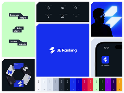 SE Ranking - Case Study app icon banner branding business card chart color palette design graphic design illustration logo merch mockup motion graphics se ranking startup tote bag typography ui unikorns ux
