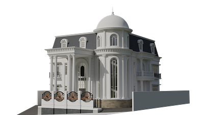 LUXURY EXTERIOR CLASSIC HOUSE 3d architecture archviz classic house luxury