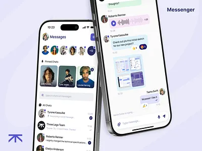 Messenger App app bubbleui chat chatapp chatux lightmode messenger messengerapp mobile mobileinterface socialapp ui ux uxuidesign