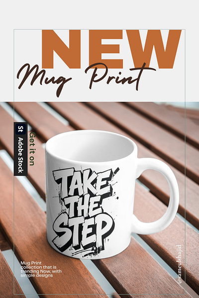 Inspirational 'Take the Step' Graffiti Coffee Mug | Unique Gift type design