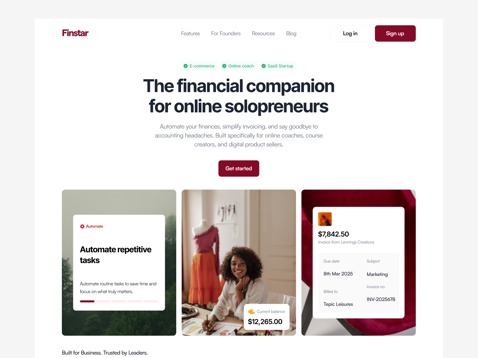 Finstar – Finance Landing Page design finance fintech framer landing page saas startup ui uidesign ux visualdesign