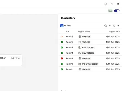 Workflow run view advanced automation editor flow node run workflow