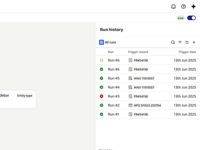 Workflow run view advanced automation editor flow node run workflow