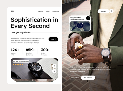 Orix Watch Landing Page: Timeless & Modern Ecommerce
