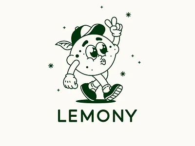 Lemony Mascot logo branding character design illustration lemon logo mascot walking