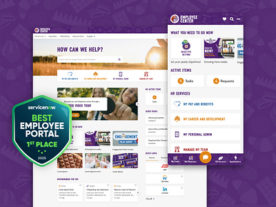 Award-Winning Mondelēz International Employee Center intranet portal srvicenow ui ux