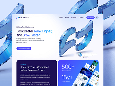 Design Agency Website 3d agency branding creative design inovative inspiration landing page ui ux ui website