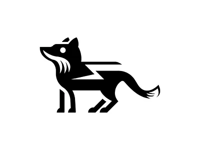 thunder fox logo animal logo branding design fox electric logo fox logo graphic design illustration lightning fox logo logo logo sale simple fox logo thunder fox logo vector