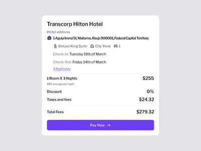 Reservation Details booking cards payment summary reservation details ui