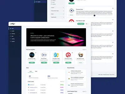 Unifyr+ Interface Design portal ui ux