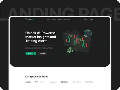 Landing page | Trade flex AI ai landing page trading ui uiux design web webdesign