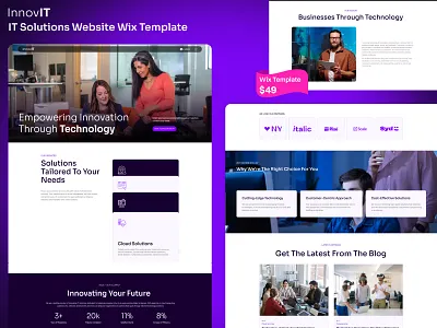 Innovit- IT Solutions Website Wix Template it companies it consulting firm site it services it services website wix it solutions mobile friendly responsive seo friendly tech business tech solutions tech startup wix template uiux web design web development company wix template wix theme wix website