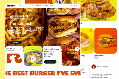 Product Landing Page branding burger burgers e commerce food food delivery food website landing page logo product landing page restaurant ui website website design