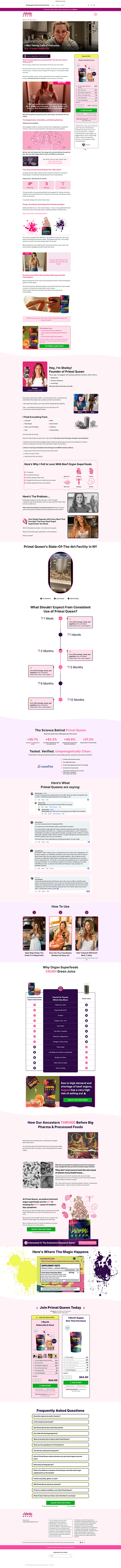Primal Queen Shopify Advertorial Template shopify advertorial template