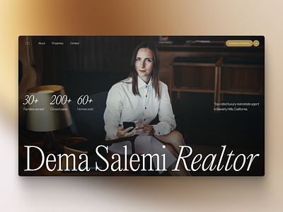 Web Design • Real estate agent branding design figma hero layout realestate ui web design