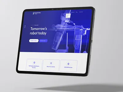 Interventional systems - website graphic design healthcare landing page medical robotic ui web desing