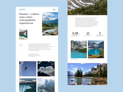 Prototype: Landing page about Canada app branding design graphic design illustration logo typography ui ux vector