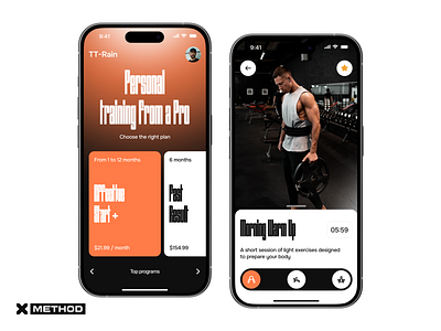 Fitness Mobile App app design figma fitness gym healthcare mobile app sport training ui ux wellness workout