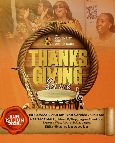 Thanksgiving Service branding design graphic design logo social media post design