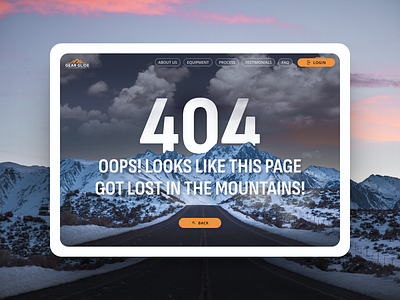Daily UI #008 - 404 Page Design 404page dailyui 008 dribbble errorpage outdoorgear uidesign uiux webdesign