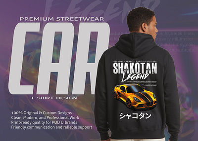 Premium Streetwear Car Design apparel design branding car culture custom illustration design graphic design graphic tee hoodie design japanese typography logo modern typography speed racing street fashion streetwear streetwear design typography urban fashion vector