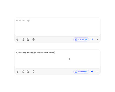 AI chat box message message ui text box