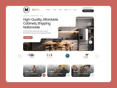 Modernform Cabinets Website Design & Development business website cabinets creative deisgn furniture ui uiuxdesign ux design web development