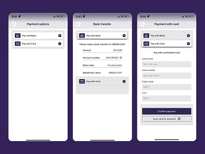 Urban Cave: Mobile Payment Page app app design branding dashboard design inventory landing page mobile mobile app mobile app design mobile web design research ui uiux ux web app web app design web design