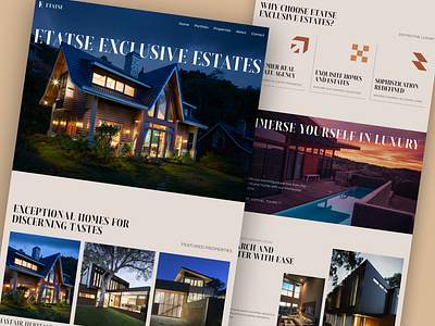 Real Estate Website Landing Page design estate graphic design home landing page luxury popular real estate ui ux web design website