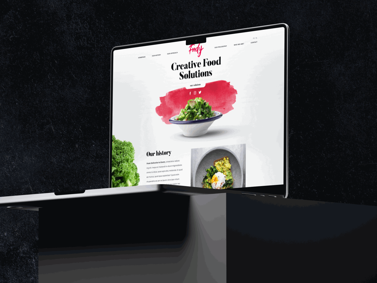 Creative Food Solutions belgium branding brussels catering design food graphic design responsive ui ux