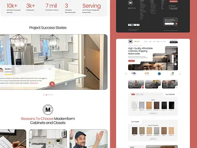 Modernform Cabinets Website Design b2b design b2c website business website cabinets catalog design creative design furniture landing page redesign ui uiux design ux website design