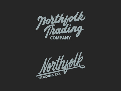 Northfolk Trading Co. Logotype Concept brand branding design font graphic graphic design hand drawn identity illustration lettering logo logotype script type type design typo typography vector vintage vintage design