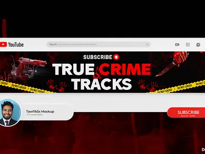 True Crime Youtube Banner Design banner banner ads channel art cover header logo social media thumbnails youtube youtube banner youtube banner design youtube channel youtube cover