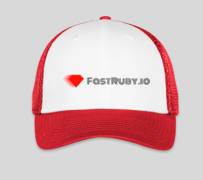FastRuby.io Trucker Hats branding fastruby.io graphic design logo ruby trucker hat