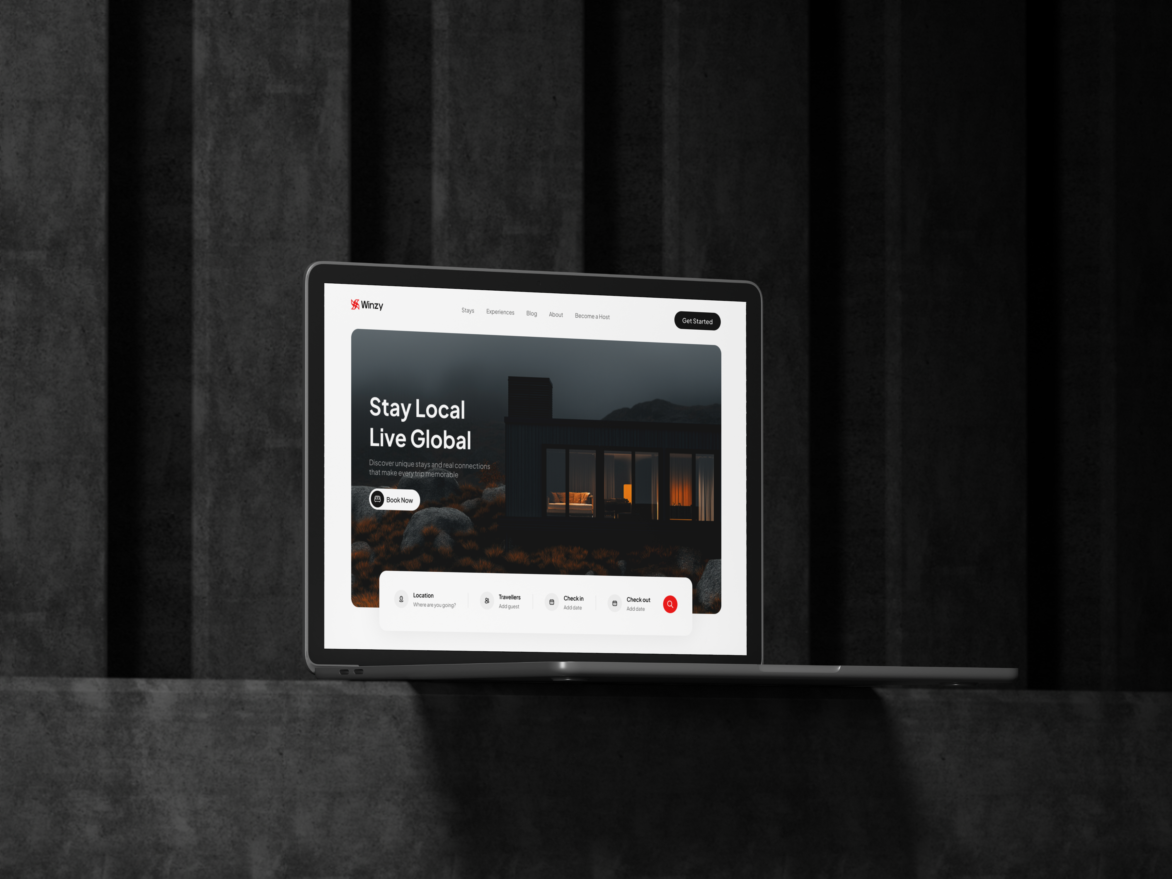 UI Wiki - Stay Local, Explore Global Booking minimal travel interface