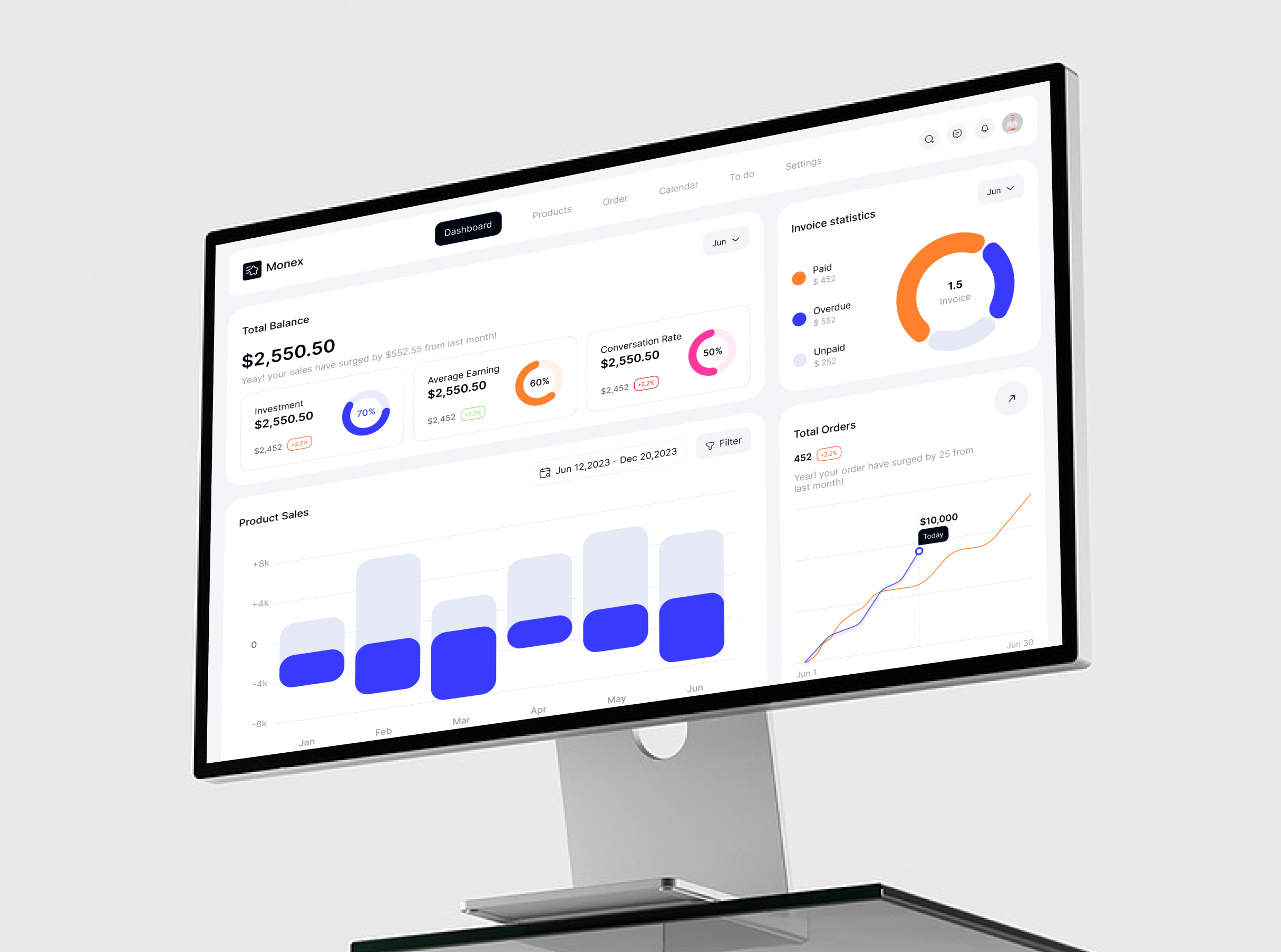 CRM Dashboard - Sales Management analytics analytics dashboard client management crm crm dashboard dashboard dashboard design dashboard ui lead management sales sales dashboard sales management statistics ui ux web app design web dashboard
